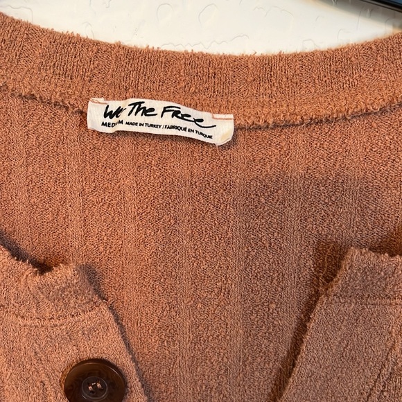 We The Free long sleeve top. Sz Med. rust brown color  with brown buttons. EUC - Picture 3 of 4